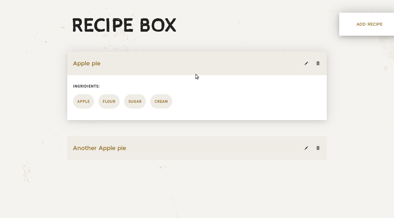 Recipe Box